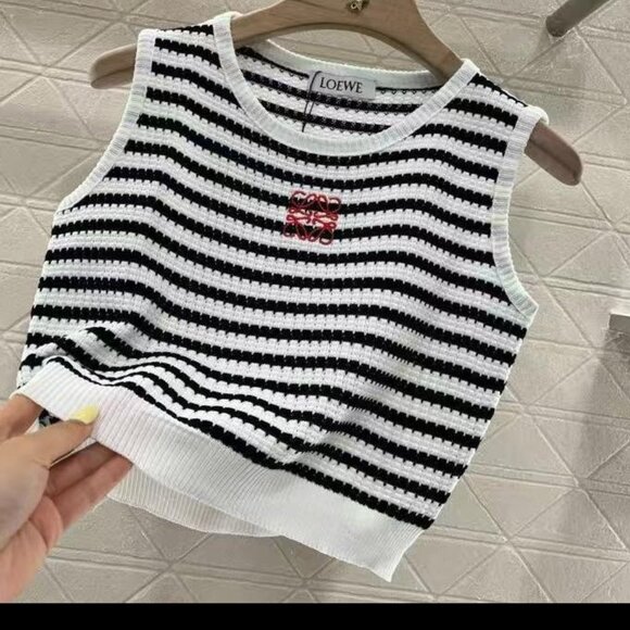 Loewe Black and white striped tank top - Picture 1 of 7